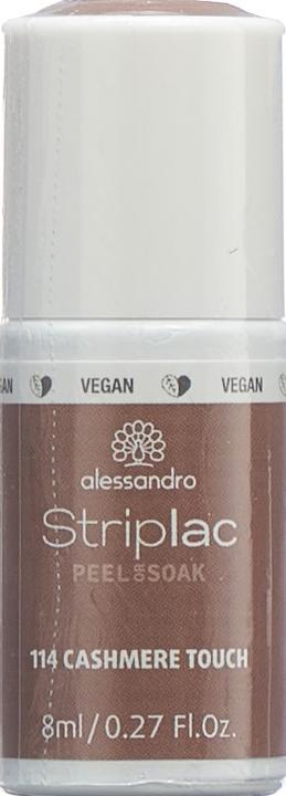 Image du produit Alessandro Striplac Peel or Soak (114 Touche cachemire, Vernis semi-permanent)