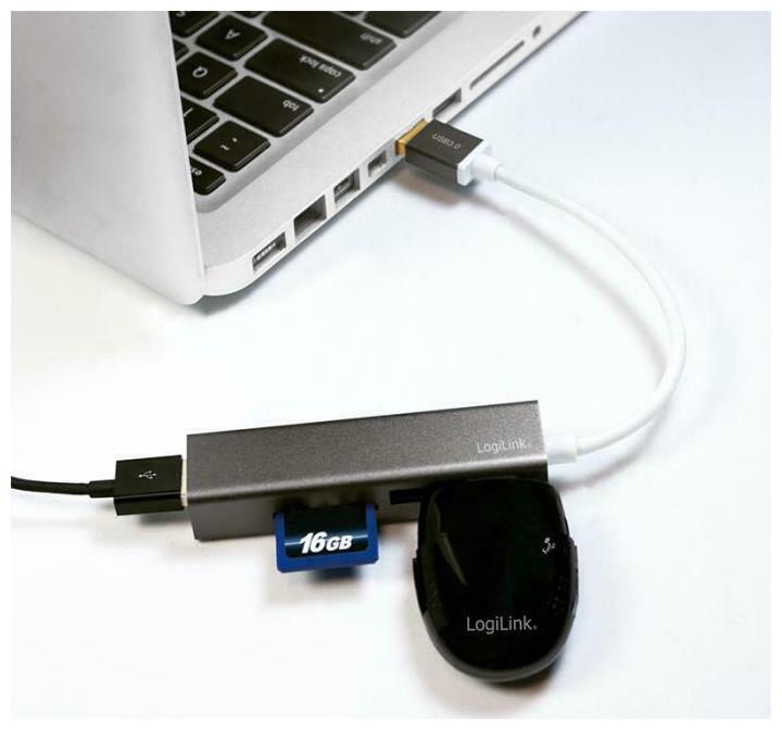 Immagine prodotto LogiLink UA0306 (USB-C, 3 Porti)