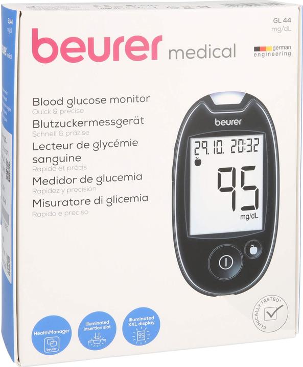 Actual product image Beurer GL44 Blood glucose meter mg/dl, 1 pc (Glucose monitors)