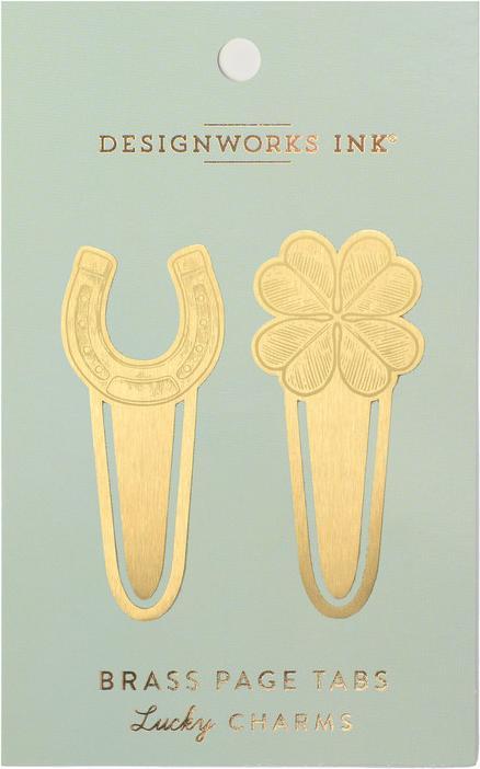 Actual product image Designworks Brass Page Tabs - Lucky Charms