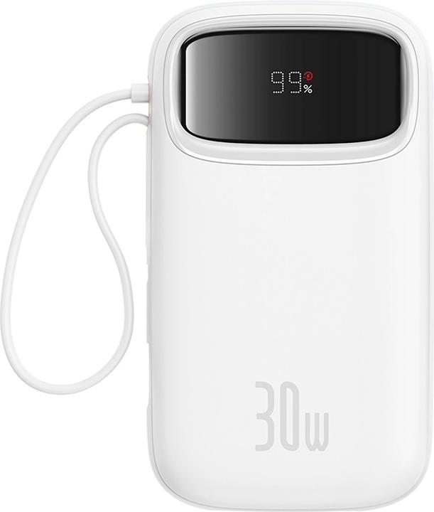 Actual product image Baseus Powerbank QPow 2 20000mAh 30W 2xUSB-C (white) (20000 mAh, 30 W, 30 Wh)