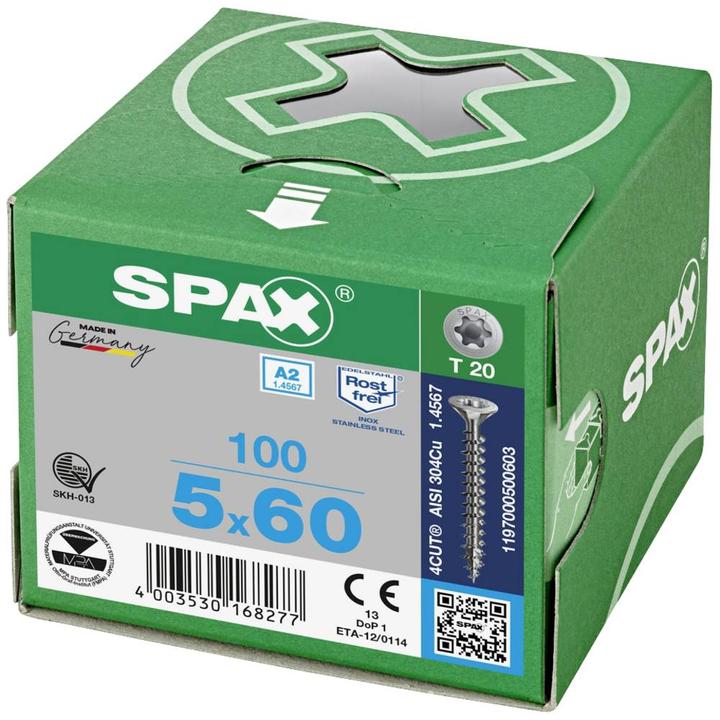 Image du produit Spax Vis à panneaux d'aggloméré SK, T20 5.0x50 mm (200 Vis par pièce)