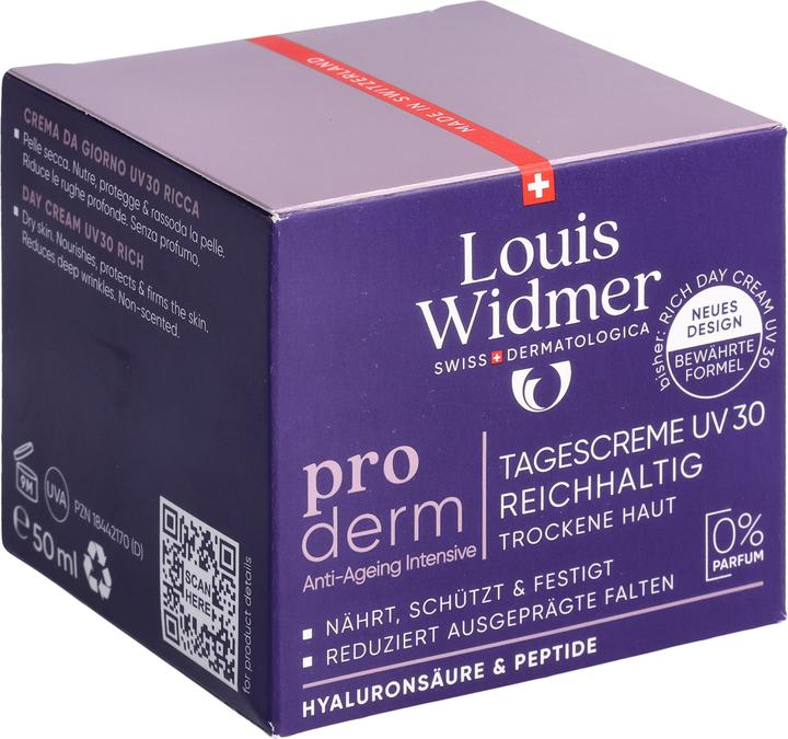 Actual product image Louis Widmer Proderm Tagescr UV30 re o Pa 50ml (50 ml, Day cream, SPF 30)