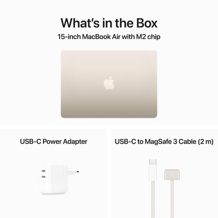 Actual product image Apple MacBook Air – 2023 (15", M2, 8 GB, 256 GB, CH)