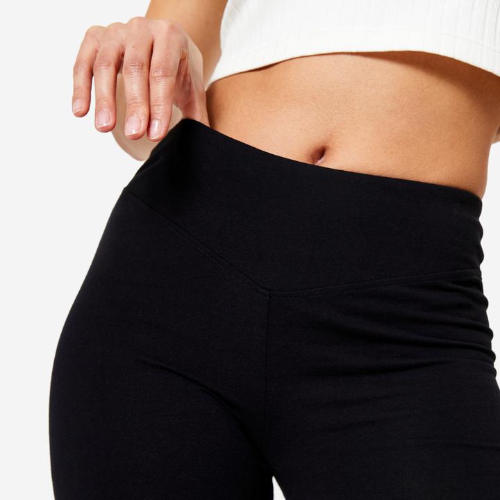 Produktbild Domyos Leggings Damen ausgestelltes Bein - schwarz (W26/L30)