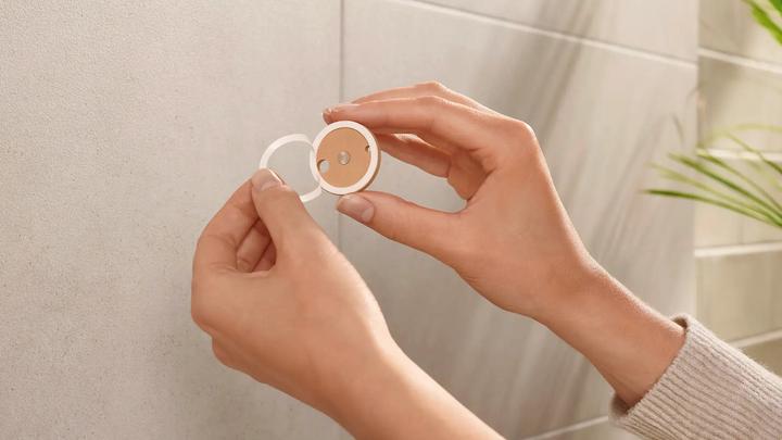 Actual product image tesa MOON GREY Towel hook incl. adhesive solution without drilling