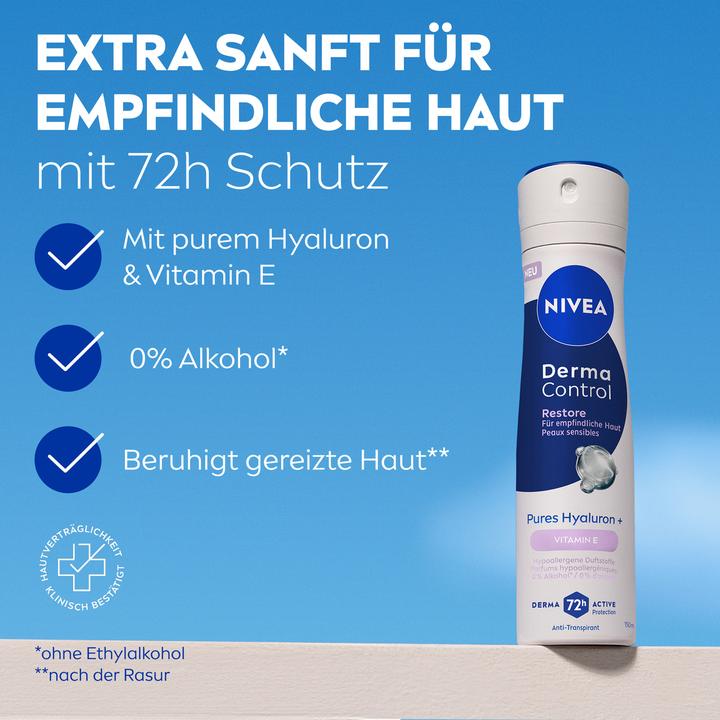 Actual product image NIVEA Deo Derma Control Restore Spray Female 150 ml (Spray, 150 ml)