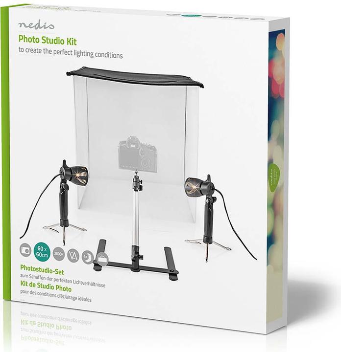 Image du produit Nedis Kit Studio Photo 400 lm Pliable Fonds incl. sac de transport inclus Noir