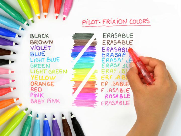 Image du produit Pilot Frixion Colors Stylo de coloriage effaçable à pointe en fibre - rose, paquet de 12 (Pink, 12 x)