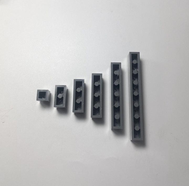 Immagine prodotto LEGO Pietre Grigio Scuro 1x1, 1x2, 1x3, 1x4 - NUOVO! Quantità 50x (LEGO Classic)
