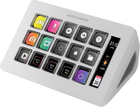 Productafbeelding Mars Gaming Console De Streaming Stream Deck Slim Msd-One (Blanc)