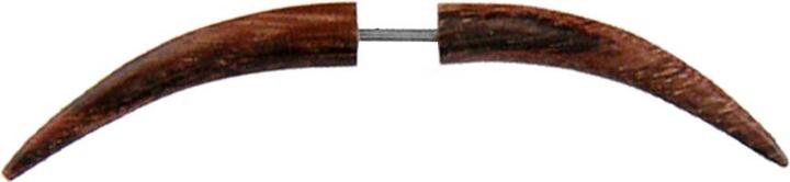Image du produit Star Piercing Fake Expander zweimal gebogen aus Narra Holz (sans laiton, Organique)
