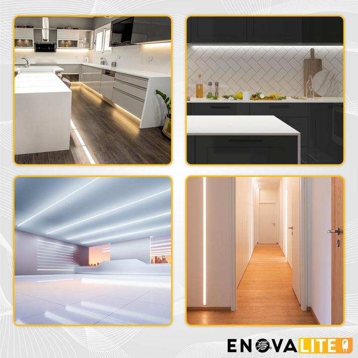 Image du produit Enovalite Bande LED avec fonction CCT, lumière blanche chaude, neutre et froide (Blanc chaud, Blanc neutre, Blanc froid, 500 cm, Intérieur, Extérieur)