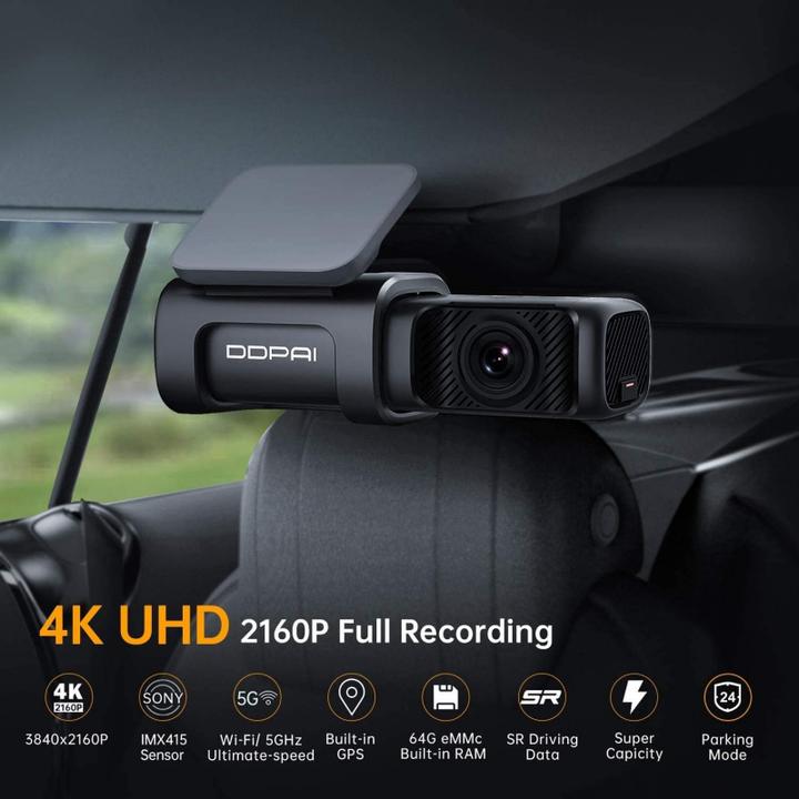 Immagine prodotto DDpai Mini 5 (WiFi, Ricevitore GPS, Bluetooth, 4K)