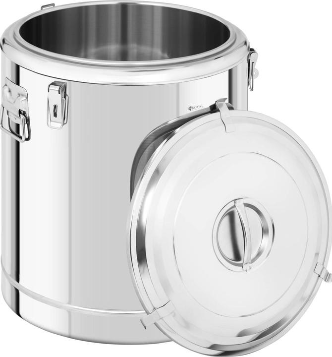 Actual product image Royal Catering Thermobehälter Edelstahl Thermobox Warmhaltebehälter Speisen Thermoport 80 L (80 l)