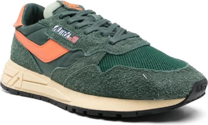 Actual product image Autry sneakers reelwind in suede and nylon color green (42)