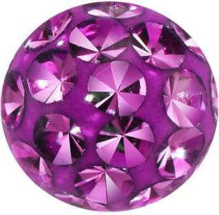 Bijouteria Piercingverschluss (Kristall, Edelstahl, Epoxiharz)