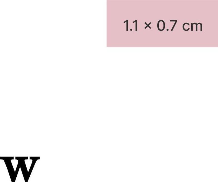 Produktbild minink Temporäres Tattoo – Grossbuchstabe: W