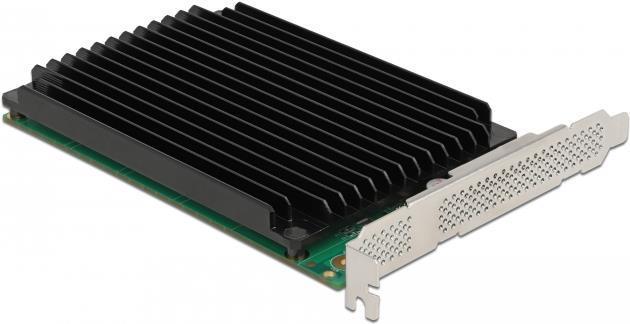 Delock PCI Expr x16 card > 4x int NVMe M.2 Key M heat sink