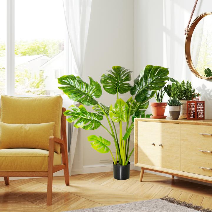 Produktbild Homcom künstliche Pflanze inklusive PE-Moos und Zementerde (110 cm)