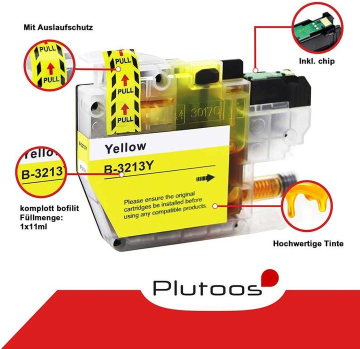 Image du produit Plutoos Brother LC-3213 Cartouches XXL compatibles, jeu de 4 couleurs (M, Y, C, CF)