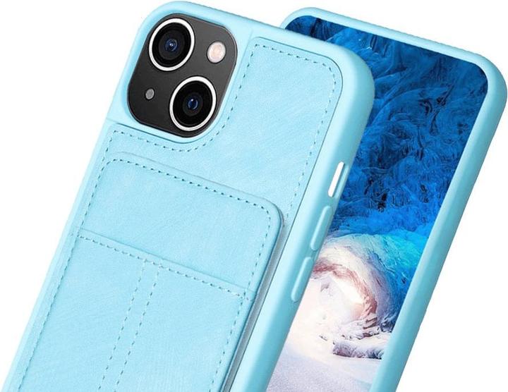 Produktbild Cover-Discount iPhone 15 Plus - Kickstand Case mit Kartenfächer blau (Apple iPhone 15 Plus)