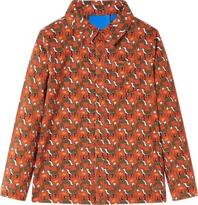 VidaXL Kinderhemd Rostbraun 128,Material: 100 % Baumwolle,Farbe (128)