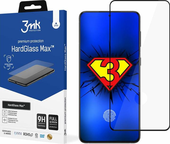 Actual product image 3MK Hardglass Max screen protector (1 Piece, Samsung Galaxy S21+)