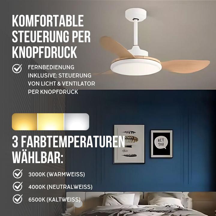 Produktbild Hermex Ventilator mit LED-Beleuchtung Deckenventilator Deckengebläse