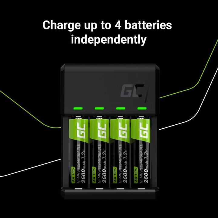 Actual product image GreenCell VitalCharger (GRSETGC01) (4 pcs., AA, 2000 mAh, Battery + charger)