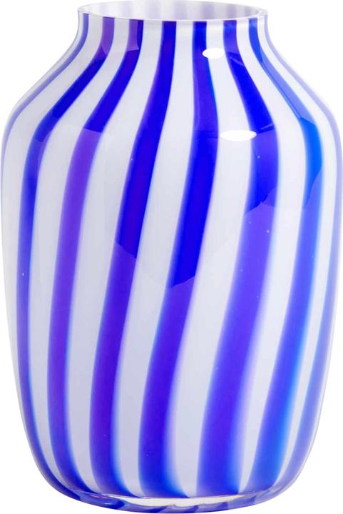 Actual product image HAY Vase JUICE Navy Striped (1 x, 20 x 28 cm)