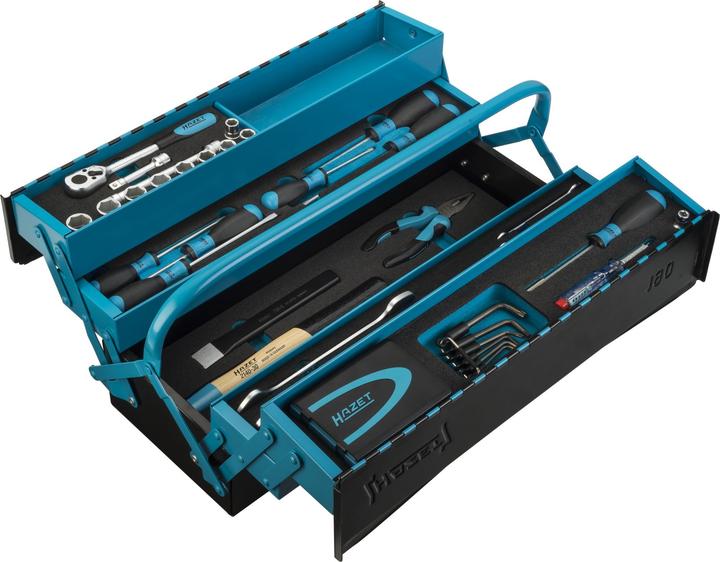 Actual product image HAZET Metal tool box ∙ with assortment 190/79 ∙ 0,5 x 2,8 - 1,2 x 6,5 ∙ 2 - 22 ∙ PH1 - PH3 ∙ PZ1 - … (79 pieces)