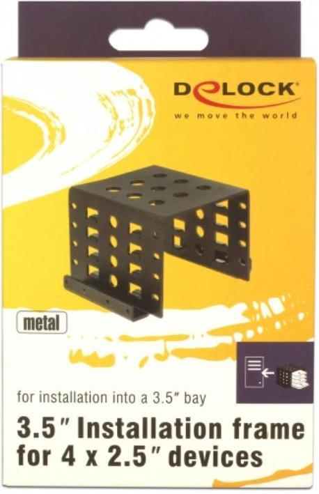 Produktbild Delock HDD Einbausatz, 4x 2.5" HDD in 3.5"