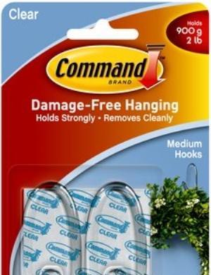 3M 17091CLR, transparent, plastic, 25.4 mm, 34.9 mm, 2 stykker