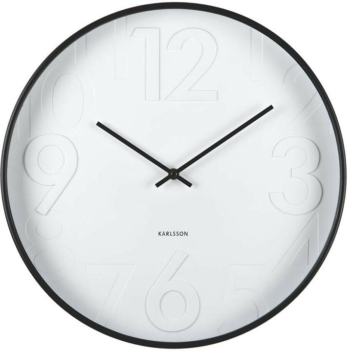 Karlsson Wanduhr Ayuno Ø 40 cm, Schwarz, Form: Rund (40 cm)