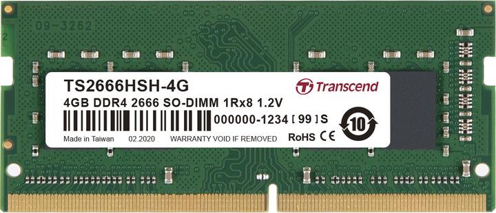 Actual product image Transcend DDR4 4 GB (1 x 4GB, 2666 MHz, DDR4-RAM, SO-DIMM)