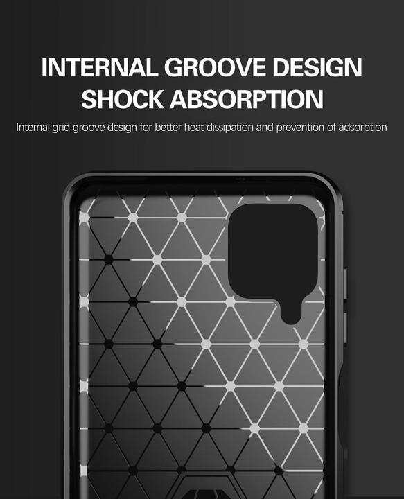 Image du produit Cadorabo TPU Ultra Slim carbon edelstahl Combi Cover (Samsung Galaxy A12)
