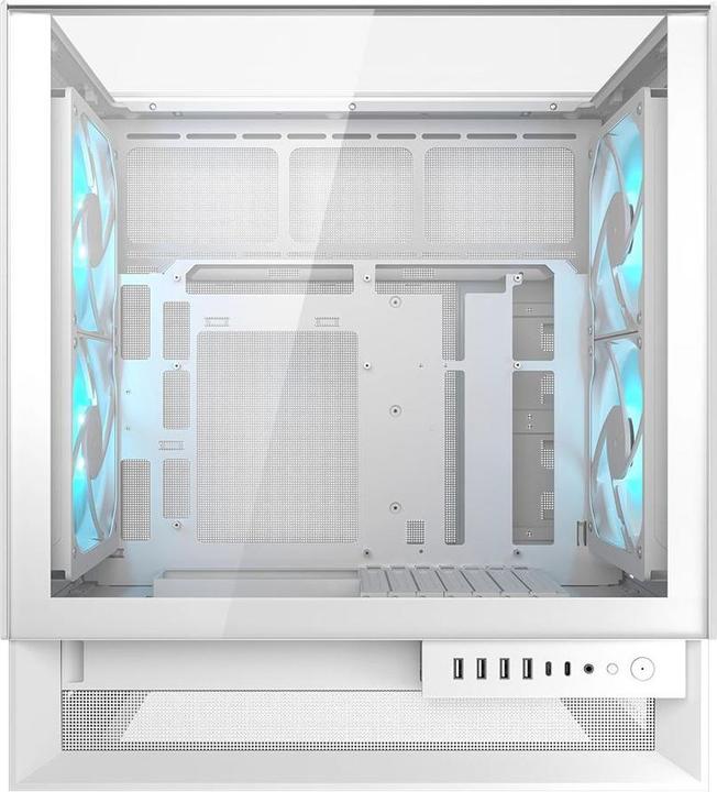 Actual product image Cougar Gehäuse Midi-Tower OmnyX, ARGB, Weiss (mATX, Mini-ITX, ATX)