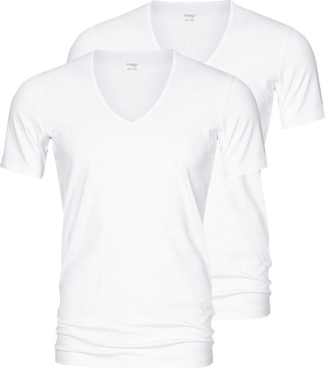 Mey 2er Pack Dry Cotton Slim Fit - T-Shirt mit V-Ausschnitt (M)