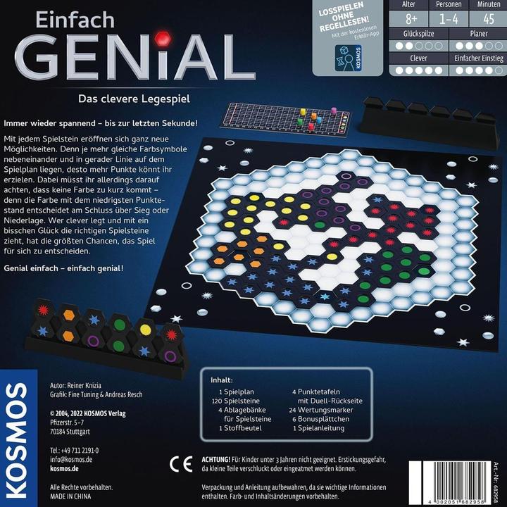 Produktbild Kosmos Einfach Genial (Deutsch, Reiner Knizia, 2023)