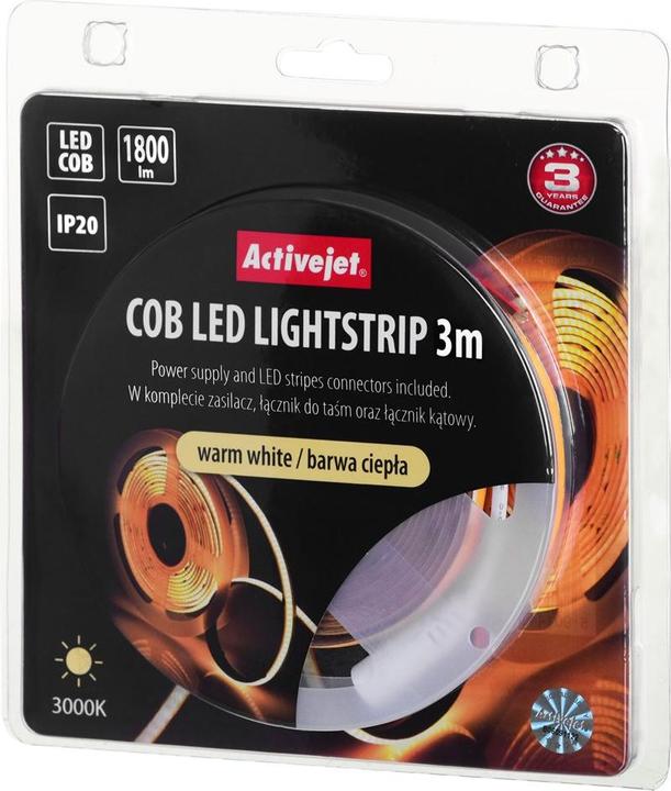 Produktbild Activejet AJE-COB ciep LED Strip Universalstreifenleuchte Indoor (Warmweiss, 300 cm, Indoor)
