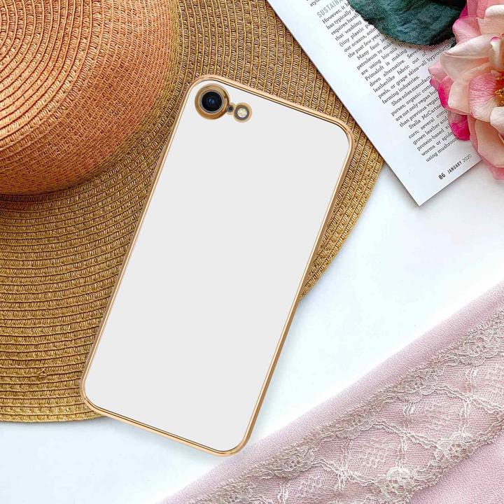 Actual product image Cadorabo Case for Apple iPhone 7 / 7S / 8 / SE 2020 in TPU with camera protection LM130 Style (Apple iPhone 7, Apple iPhone SE (2nd Gen))