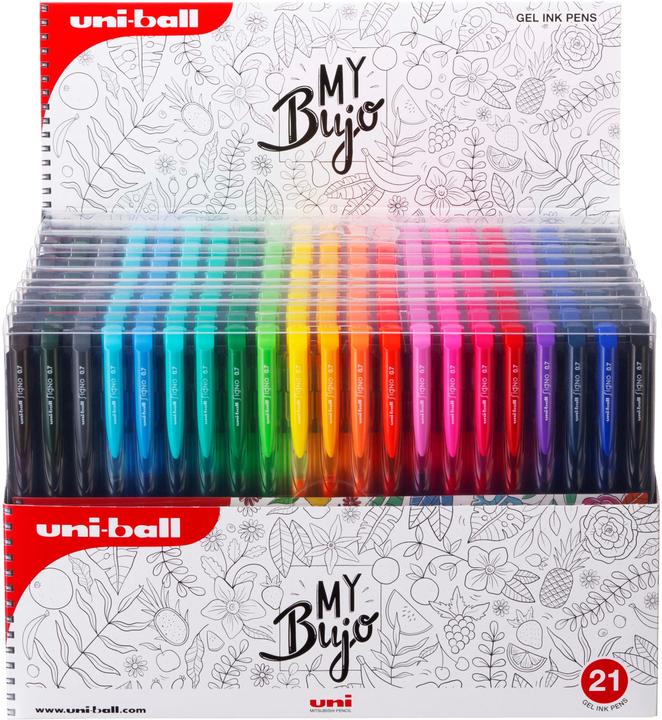 Actual product image Posca Roller Signo (Red, Raspberry, light pink, Blue-black, Mandarin orange, Orange, Violet, Black, Blue, brown-black, Sky blue, Dark green, aqua marin, Rose, Golden yellow, Light green, Turquoise, Yellow, Green, Grey, Light blue, 21 x)