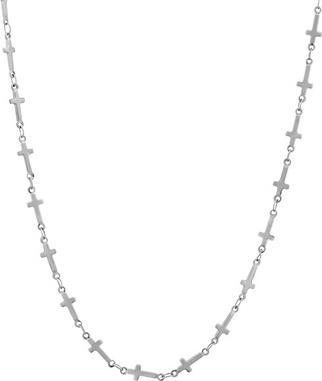 Trolli Troli - Stylish steel necklace with crosses (L)