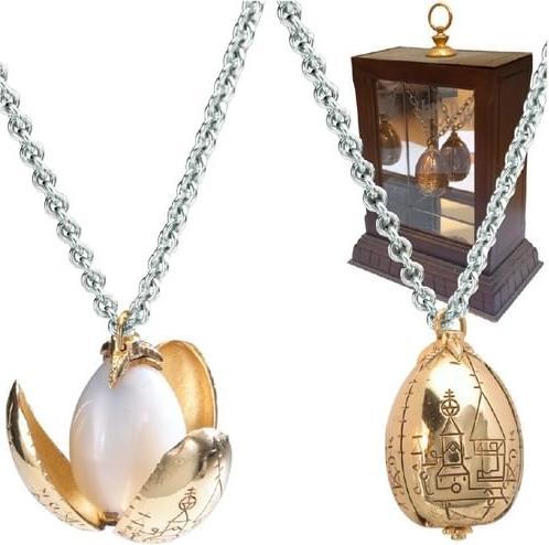 Immagine prodotto Noble Collection Ciondolo di Harry Potter con catena L'uovo d'oro (Petali di fiori placcati in oro 24 carati)