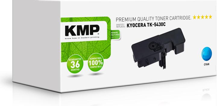 Actual product image KMP Toner Kyocera TK-5430C 1T0C0ACNL1 1250 p. cyan remanufactured