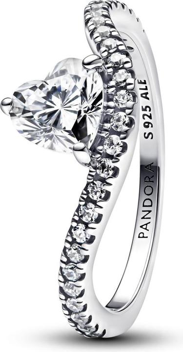Immagine prodotto Pandora Anello a cuore con pavé ondulato (54, 925 Argento)