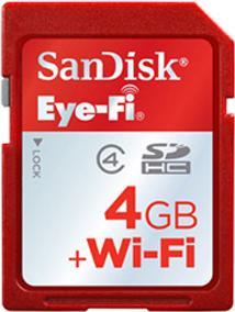 Produktbild SanDisk Eye Fi Wireless Memory Card 4GB, Class 4 (4 GB, SDHC, SD)