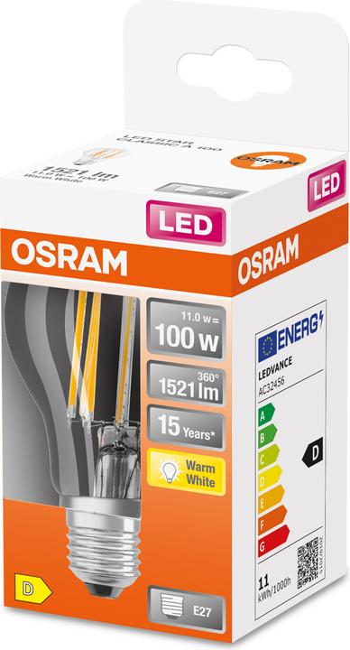 Immagine prodotto Osram Retrofit classico (E27, 10 W, 1521 lm, 1 x, D)