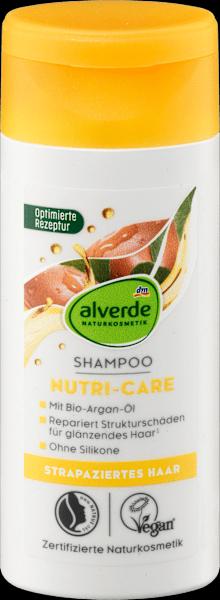 dm alverde Shampooing Nutri Care Huile d'argan bio et extrait de jojoba bio Taille de voyage (Shampoing liquide)